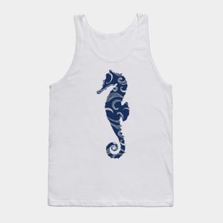 Navy seahorse Tank Top